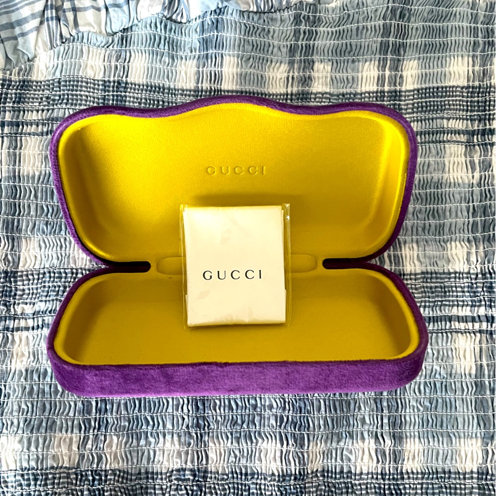 Purple Velvet Gucci Sunglasses Case